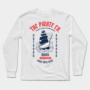 Pirate Sailing The Pirate Co Outdoor Lifestyle Nautical Long Sleeve T-Shirt